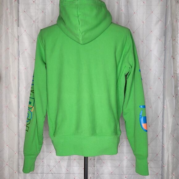 Champion Reverse Weave Lime Green‎ Hoodie Size Medium Slimepunk Milleniwave - Picture 5 of 9